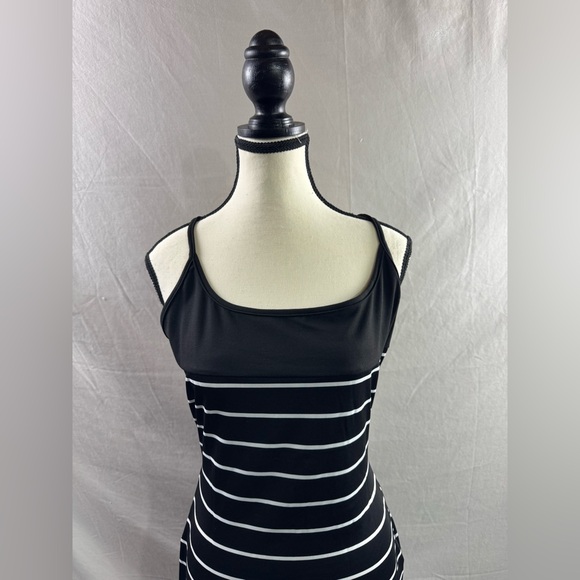 Striped Cami Dress Black & White - Picture 7 of 9